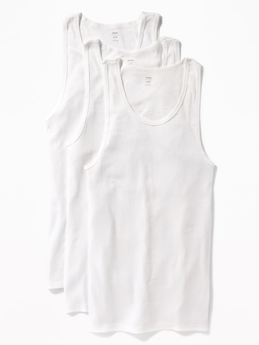 Image number 1 showing, Go-Dry Rib-Knit Tank Tops 3-Pack
