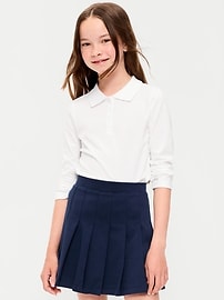 Image number 1 showing, School Uniform Jersey-Knit Polo Shirt for Girls