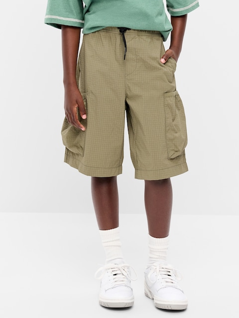 Below Knee Super Baggy Ripstop Cargo Shorts for Boys
