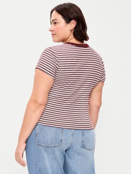 Image number 8 showing, Snug Crew-Neck Ribbed T-Shirt