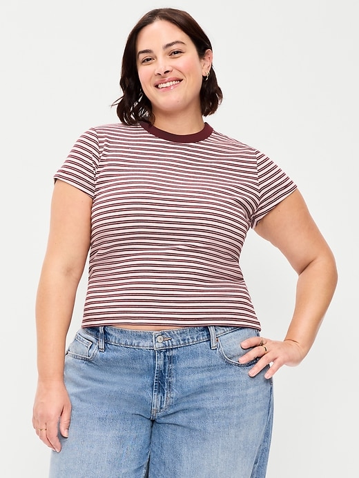Image number 7 showing, Snug Crew-Neck Ribbed T-Shirt