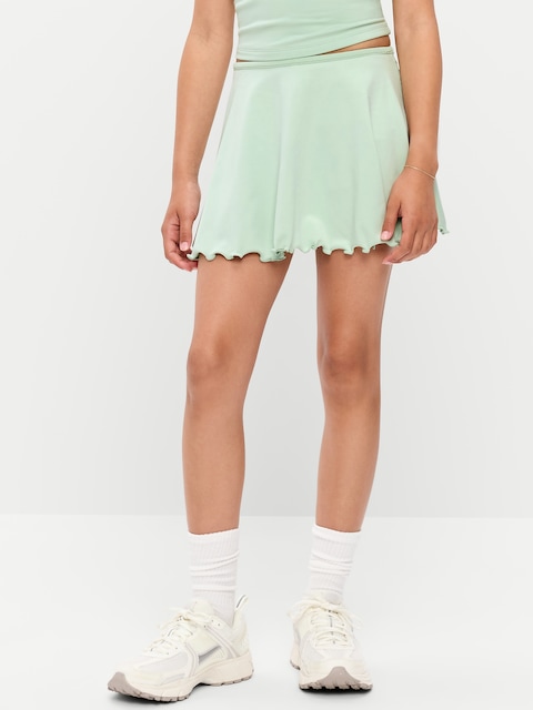 High-Waisted StudioSmooth Ruffled Skort for Girls
