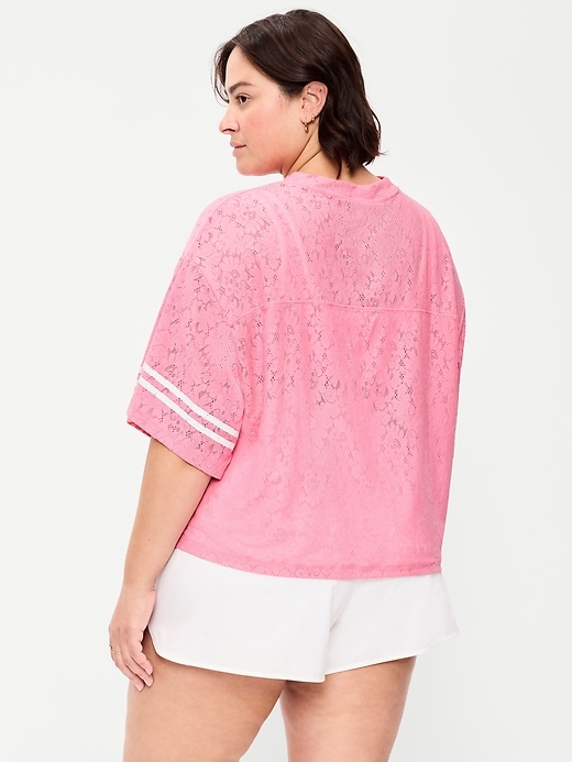 Image number 8 showing, Oversized Cropped Football T-Shirt