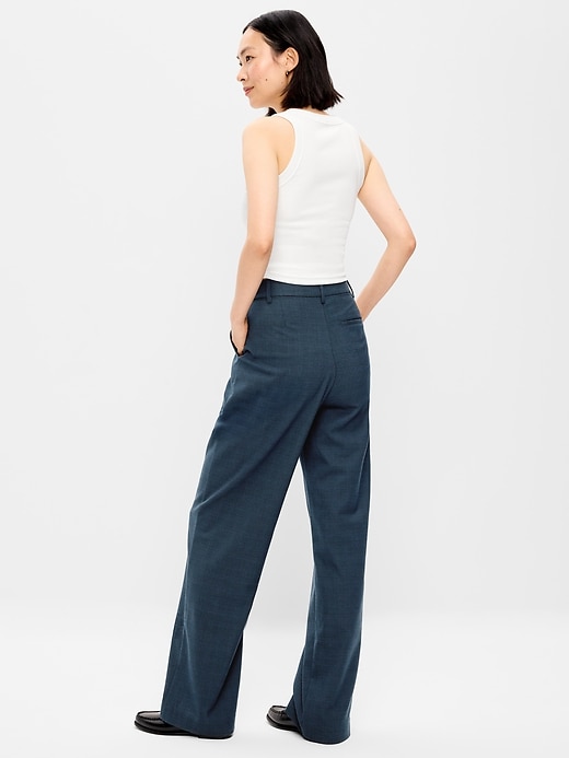 Image number 3 showing, High-Waisted Taylor Trouser Wide-Leg Pants