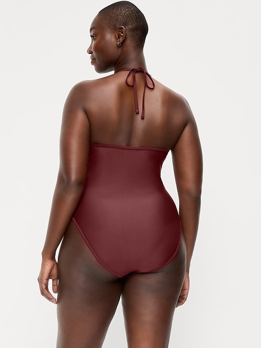 Image number 6 showing, V-Neck Halter Swimsuit