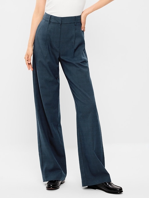 Image number 2 showing, High-Waisted Taylor Trouser Wide-Leg Pants