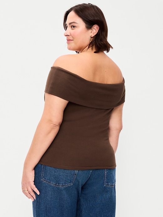 Image number 8 showing, Off-The-Shoulder Fitted Top