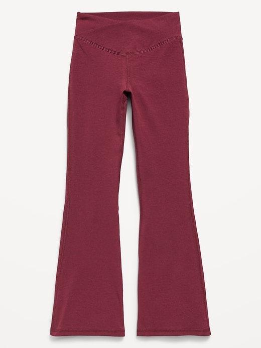 Image number 1 showing, High-Waisted PowerChill Crossover Flared Leggings for Girls