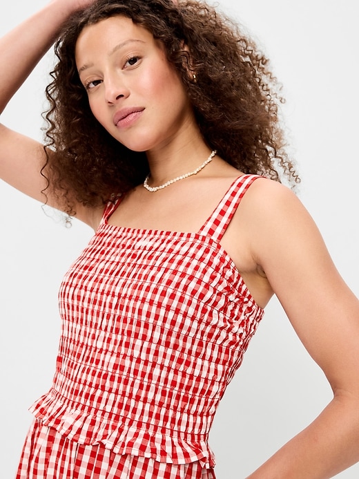 Image number 5 showing, Fit & Flare Smocked-Bodice Midi Dress