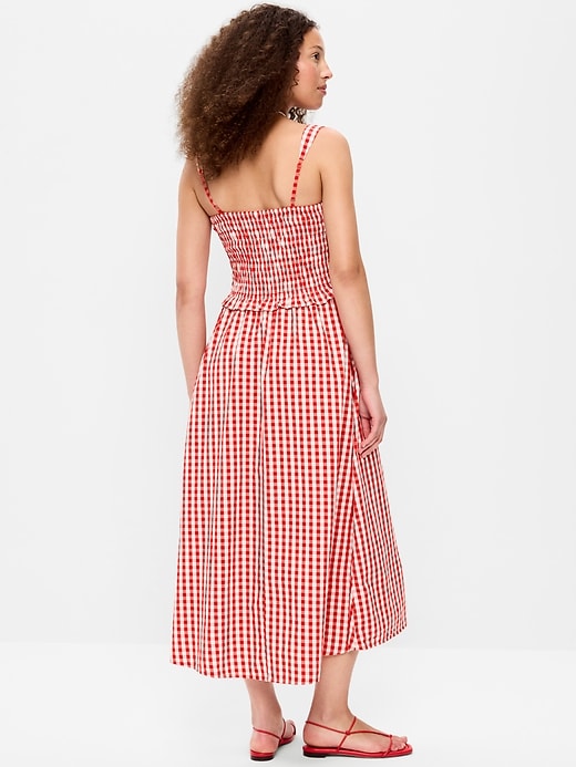 Image number 2 showing, Fit & Flare Smocked-Bodice Midi Dress