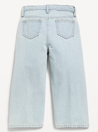 Image number 2 showing, Super Baggy Lace-Trim Wide-Leg Jeans for Toddler Girls
