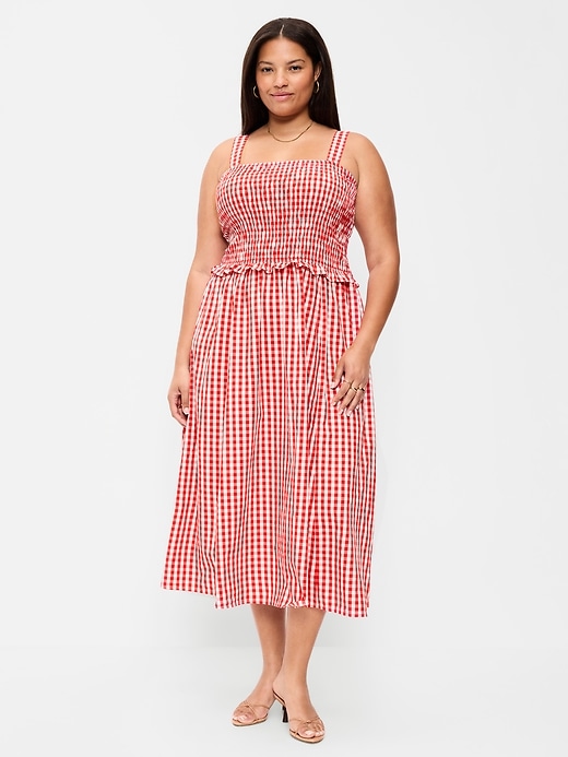 Image number 9 showing, Fit & Flare Smocked-Bodice Midi Dress