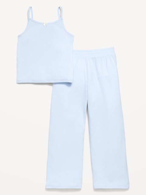 Ribbed Pajama Cami and Pants Set for Girls