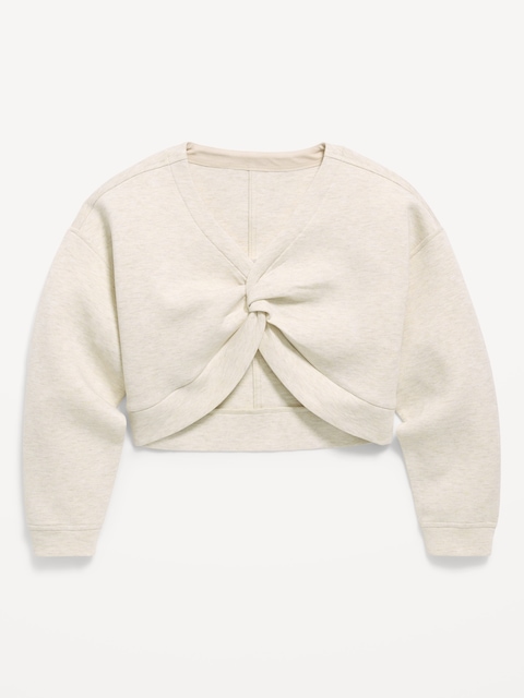 Bounce Fleece Twist-Front Sweatshirt for Girls