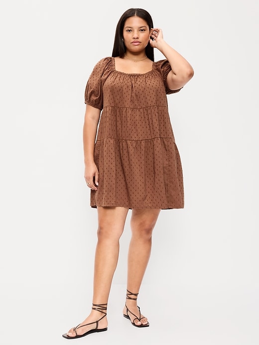 Image number 4 showing, Puff-Sleeve Swing Mini Dress