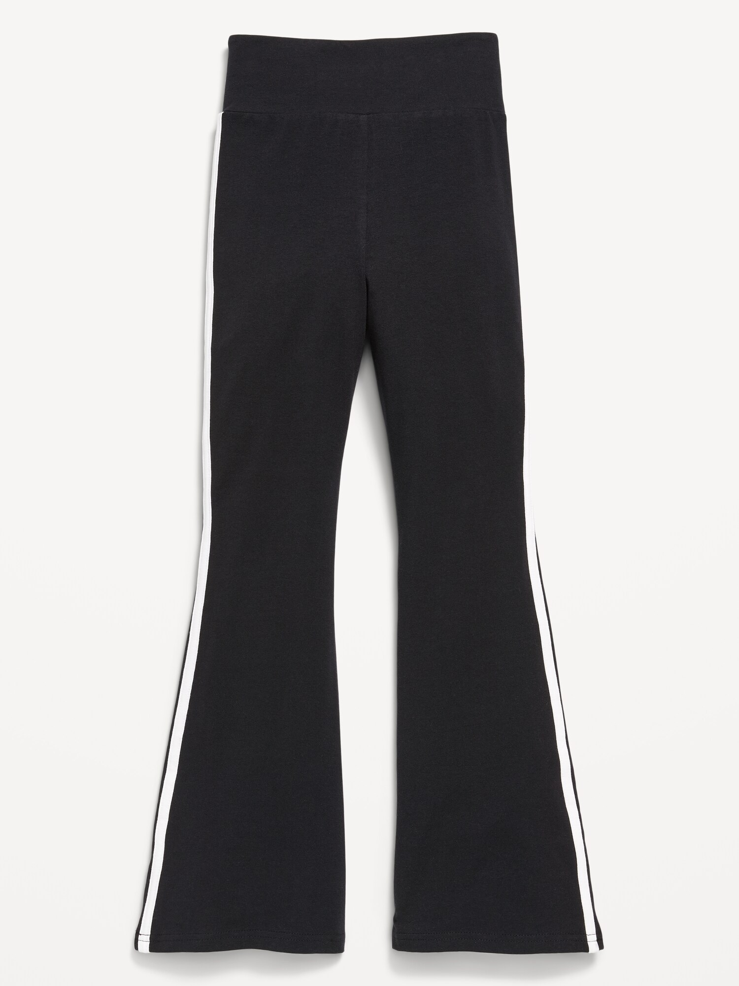 Леггинсы Old Navy High-Waisted Side Striped Flared Leggings для девочек, цвет: Чёрный — фото 2