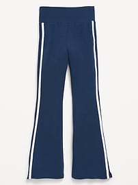 Image number 1 showing, High-Waisted Side Striped Flared Leggings for Girls