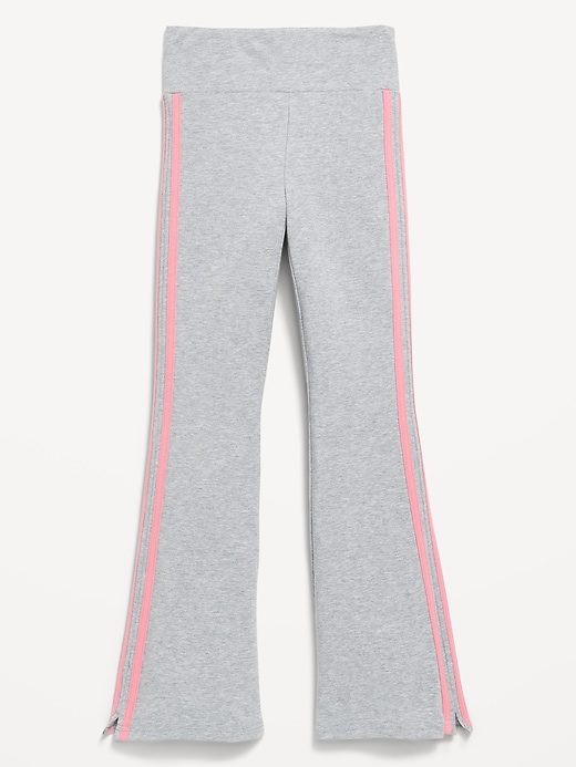 Image number 1 showing, High-Waisted Side Striped Flared Leggings for Girls