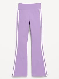Image number 1 showing, High-Waisted Side Striped Flared Leggings for Girls