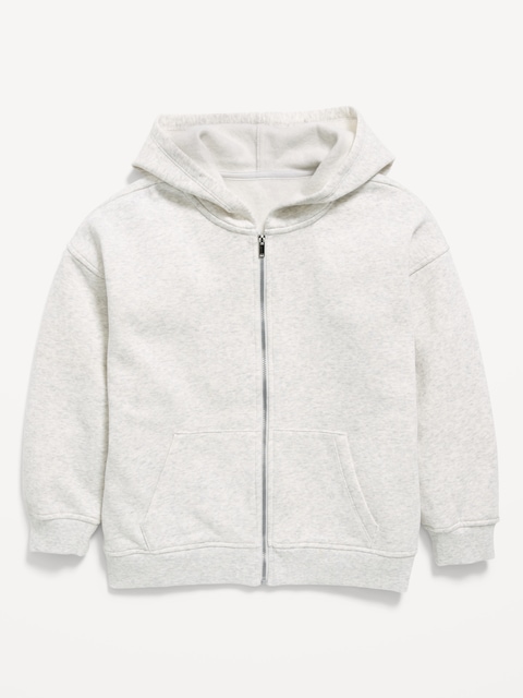 Oversized Fleece Full-Zip Hoodie for Girls