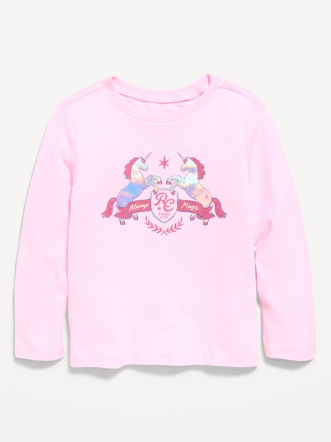 Long-Sleeve Graphic T-Shirt for Toddler Girls