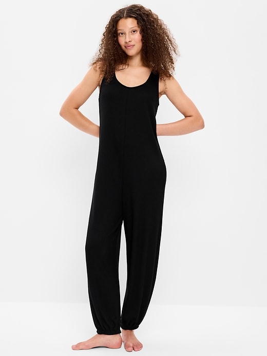 Image number 1 showing, Harem-Leg Pajama Jumpsuit