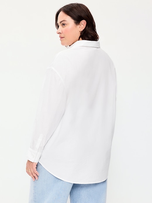 Image number 8 showing, Oversized Button-Down Boyfriend Shirt