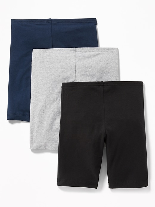 Image number 2 showing, Long Jersey Biker Shorts 3-Pack For Girls