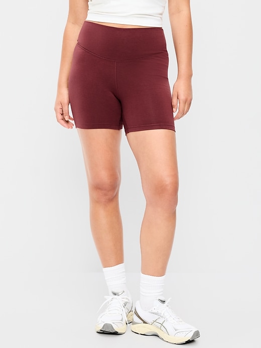 Image number 3 showing, High-Waisted PowerChill Biker Shorts -- 5-inch inseam