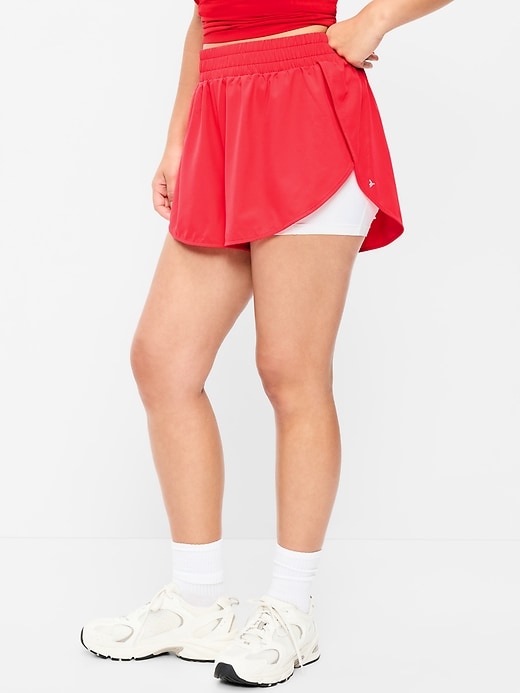 Image number 3 showing, High-Waisted StretchTech 2-In-1 Run Shorts