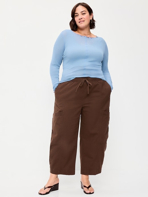 Image number 7 showing, Mid-Rise Pull-On Utility Jeans