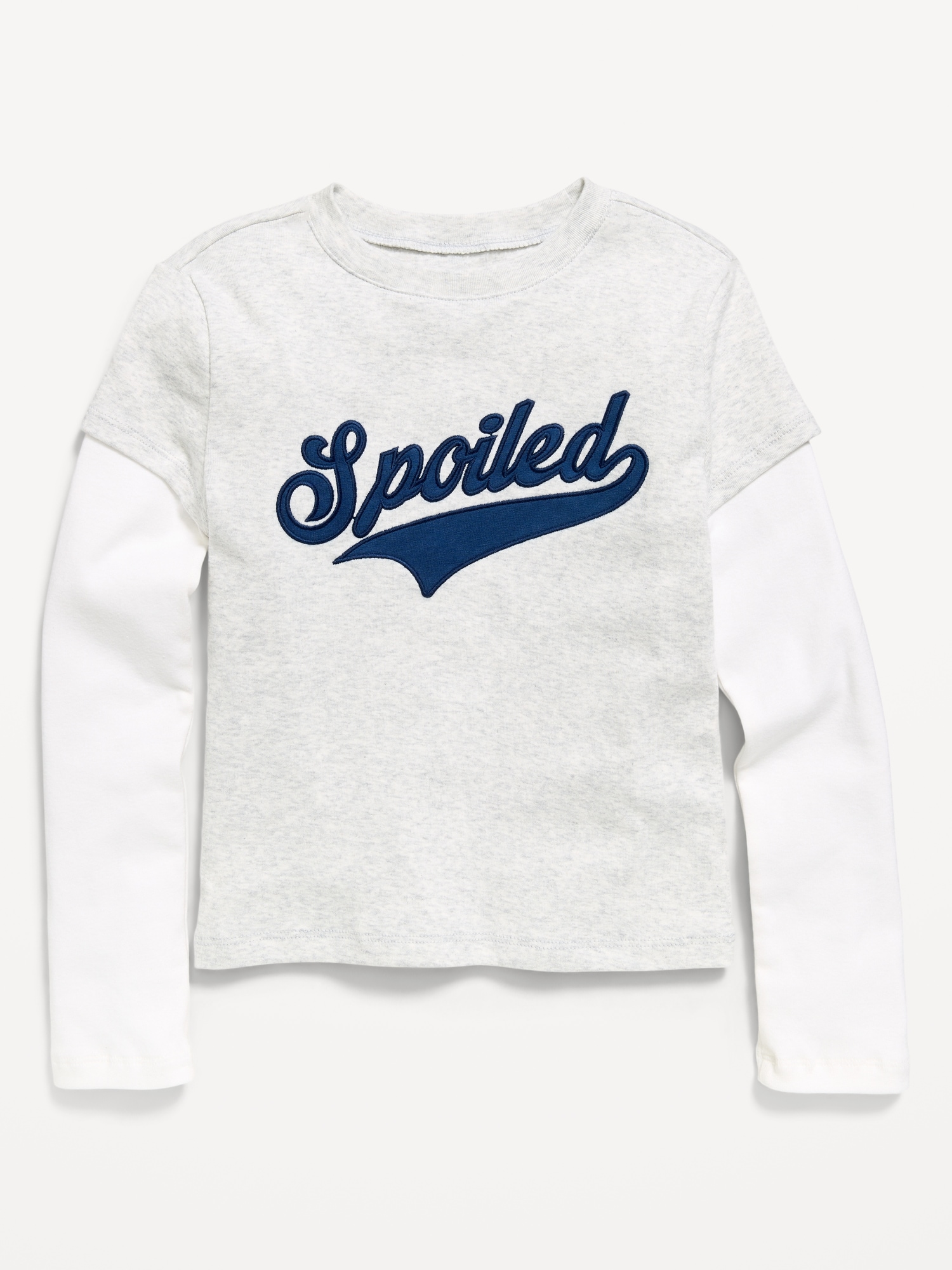 Fitted 2-in-1 Graphic T-Shirt for Girls