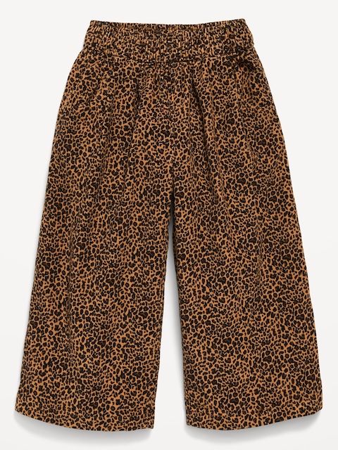 Pull-On Textured Corduroy Wide-Leg Pants for Toddler Girls