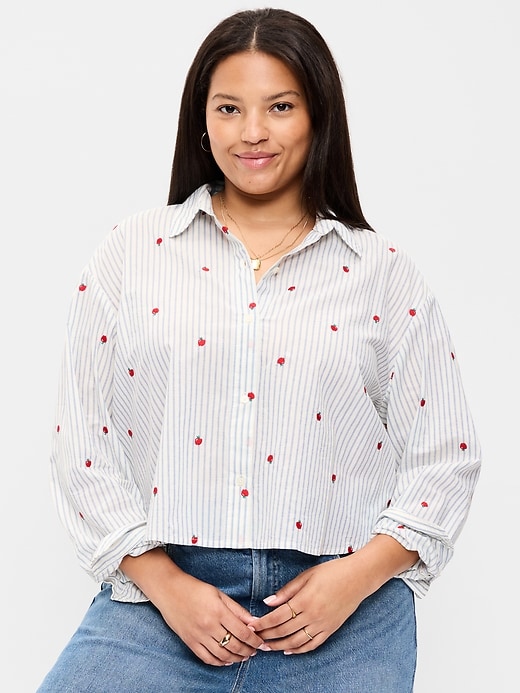 Image number 7 showing, Cropped Button-Down Shirt