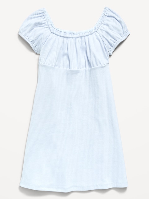 Fit and Flare Ribbed Dress for Girls