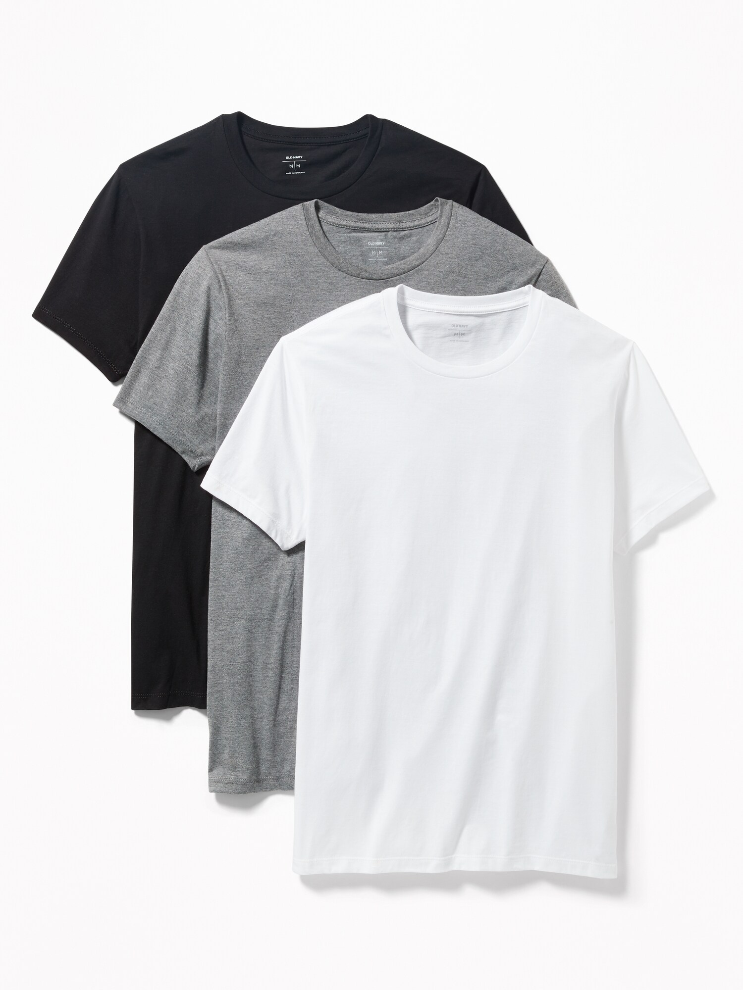 Мужские футболки Old Navy Go-Dry Crew-Neck T-Shirts 3-Pack, цвет: Разноцветный — фото 2