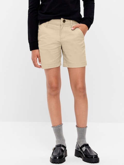 School Uniform Twill Bermuda Shorts for Girls