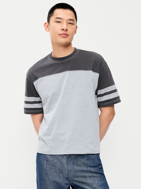 Heavyweight Short-Sleeve Football-Style T-Shirt