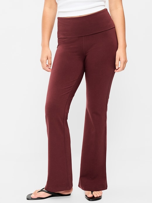 Image number 3 showing, High-Waisted PowerChill Fold-Over Bootcut Leggings