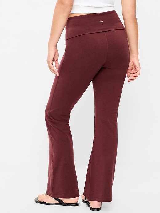 Image number 4 showing, High-Waisted PowerChill Fold-Over Bootcut Leggings