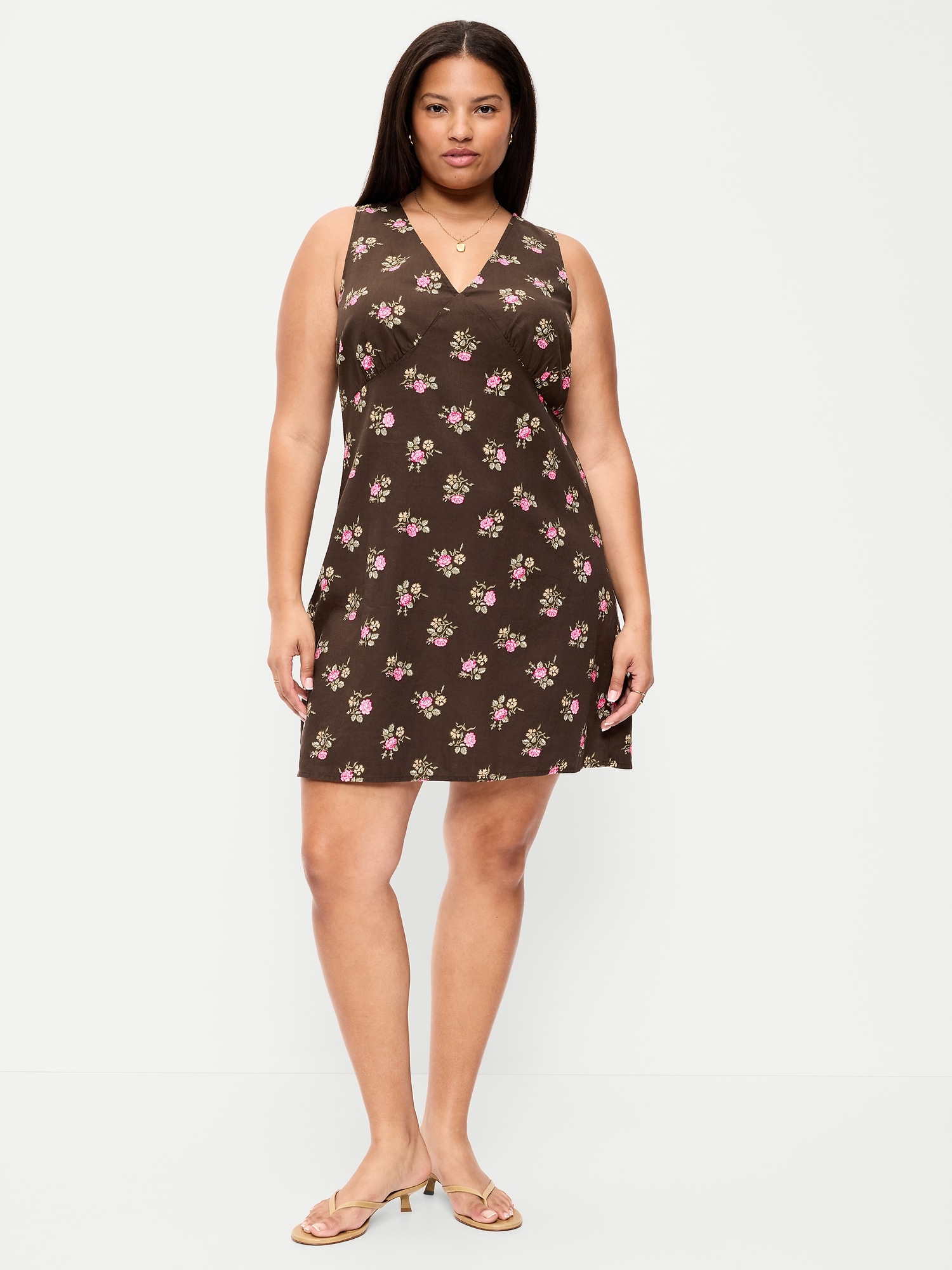 Sleeveless A-Line Mini Dress