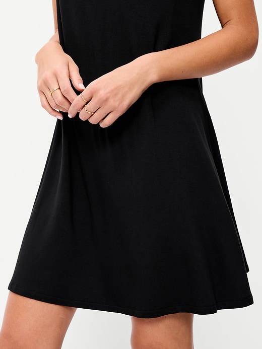 Image number 4 showing, Short-Sleeve Mini Swing Dress
