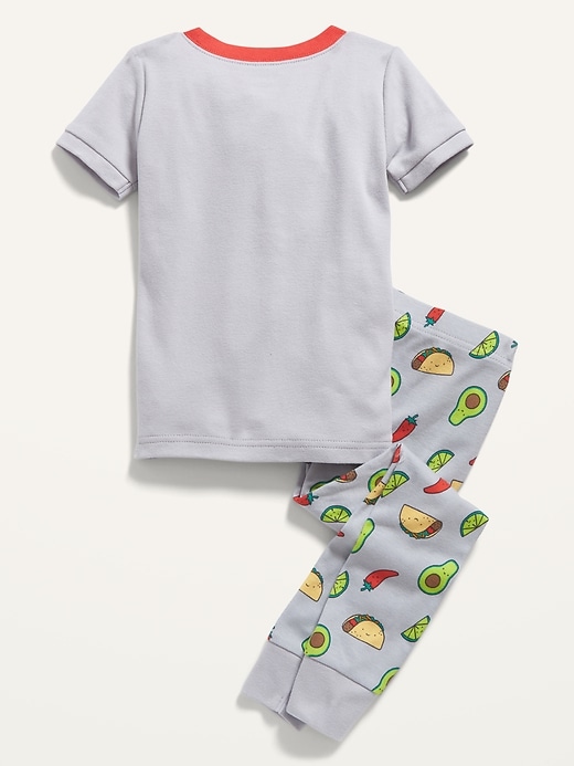 Image number 2 showing, Unisex "Let's Taco 'Bout It" Pajama Set for Toddler & Baby