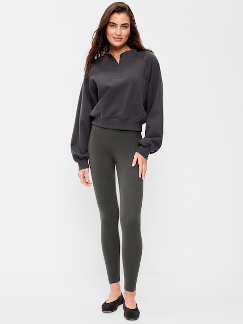 High-Waisted Jersey Fashion Layering Leggings