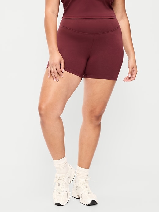 Image number 5 showing, High-Waisted PowerChill Biker Shorts -- 5-inch inseam