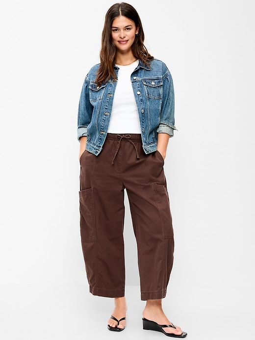 Image number 5 showing, Mid-Rise Pull-On Utility Jeans