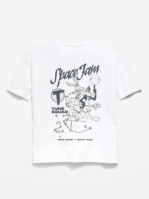 Image number 1 showing, Space Jam™ Oversized Gender-Neutral Graphic T-Shirt for Kids