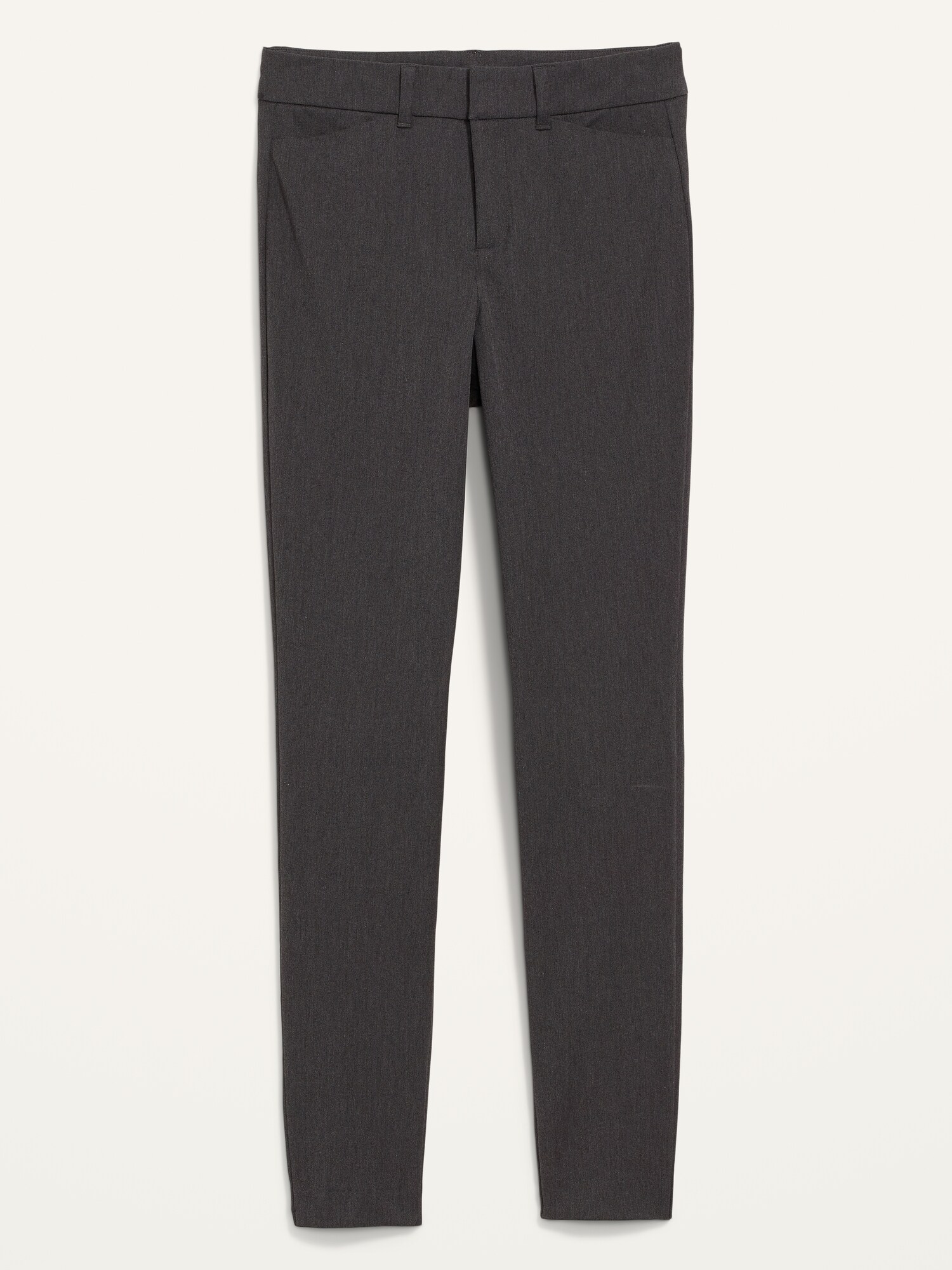 Женские брюки Old Navy High-Waisted Pixie Skinny, цвет: Тёмный меланжевый серый — фото 4