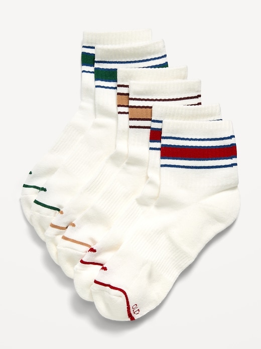 Image number 1 showing, Athletic Quarter Crew Sock 3-Pack for Women
