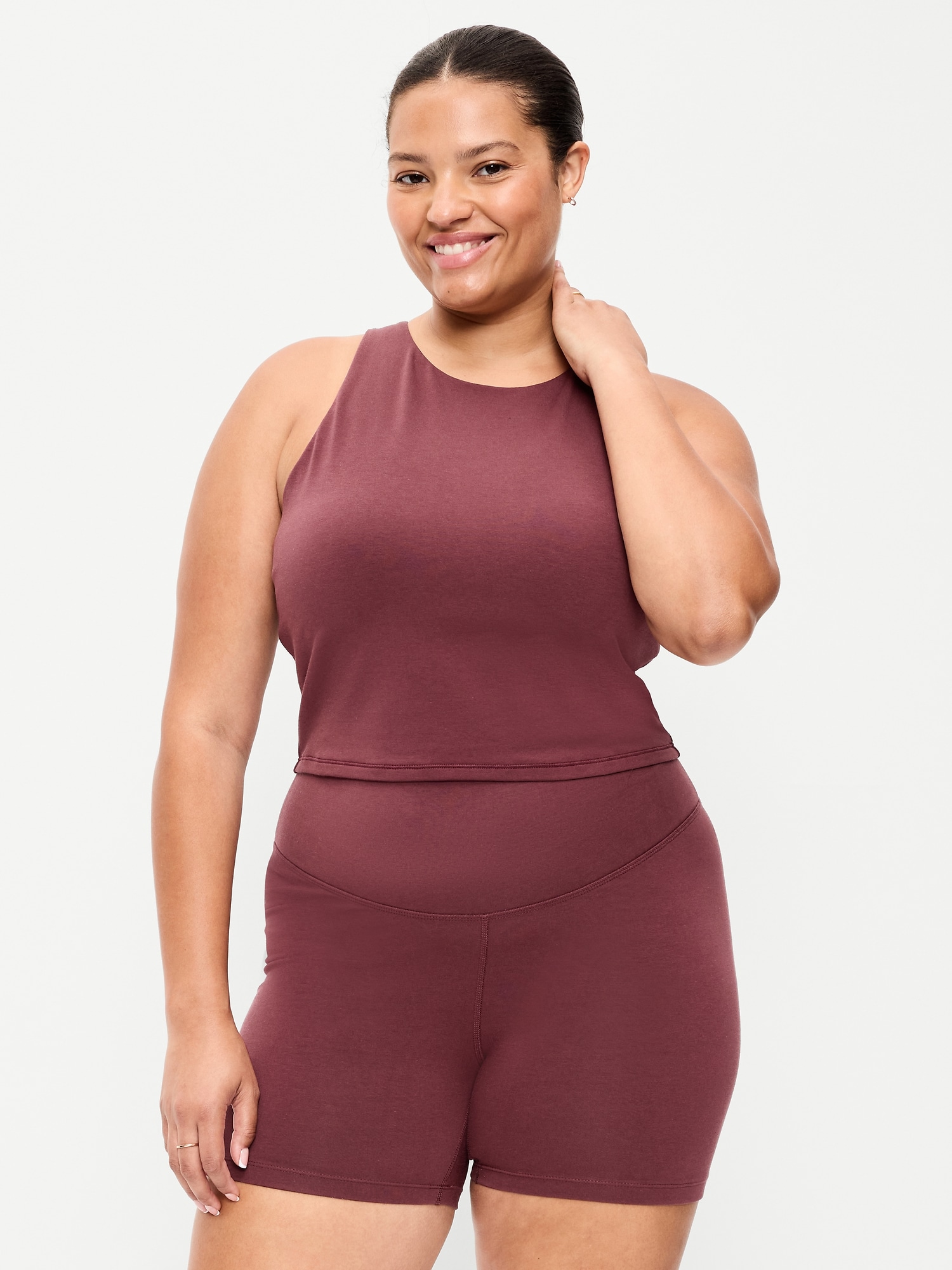 Light Support PowerChill High-Neck Racerback Sports Bra